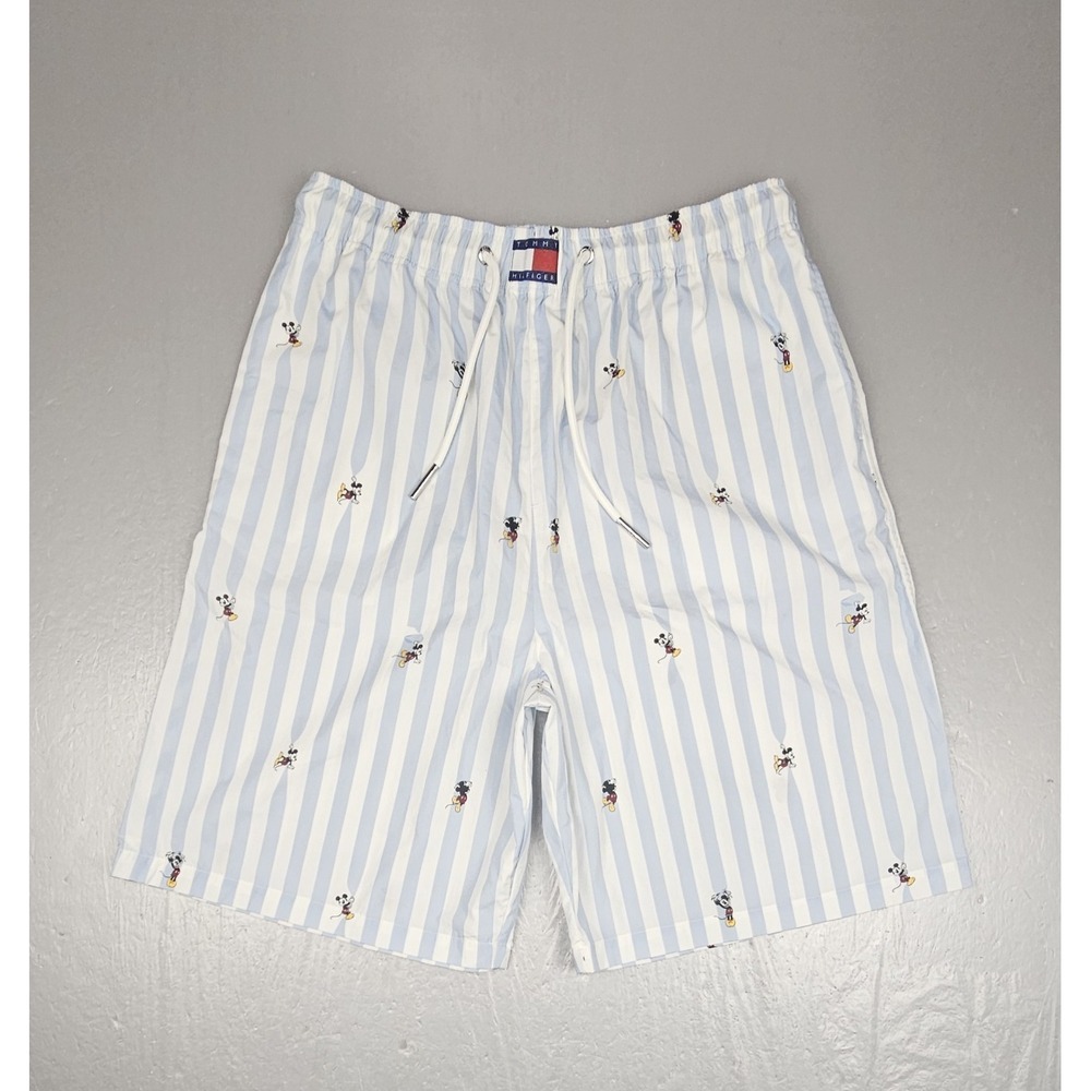 Tommy Hilfiger X Disney Mickey Mouse Striped Shorts Mens Large Disney 100